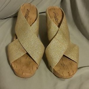 Lucky Brand chunky wedge shoes 8M